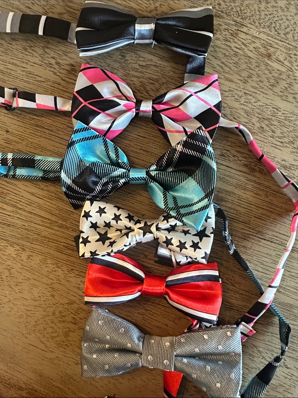 Kids bow tie lot 6 pc stars dots stripes plaid J CREW cuts infant child boy suit